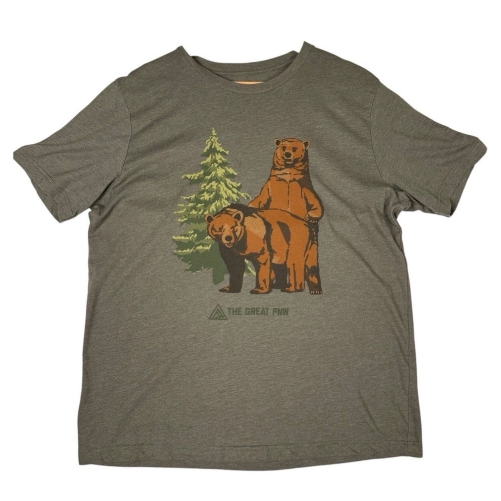 The Great Pacific Northwest funny Bear Graphic Nature Tee shirt 2x